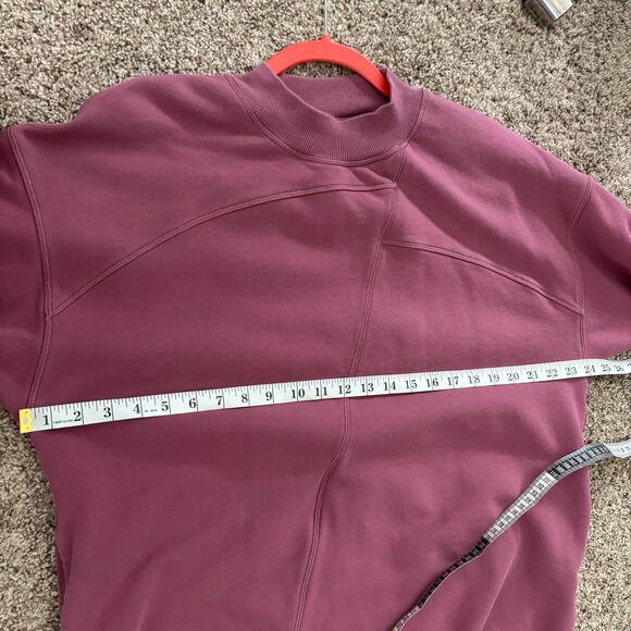 Lululemon Broken Beats Sweater Dress Cotton Plumful Sz L Athleisure - Picture 10 of 10